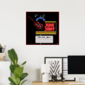 Retro Blues Juke Joint Poster (Thuiskantoor)