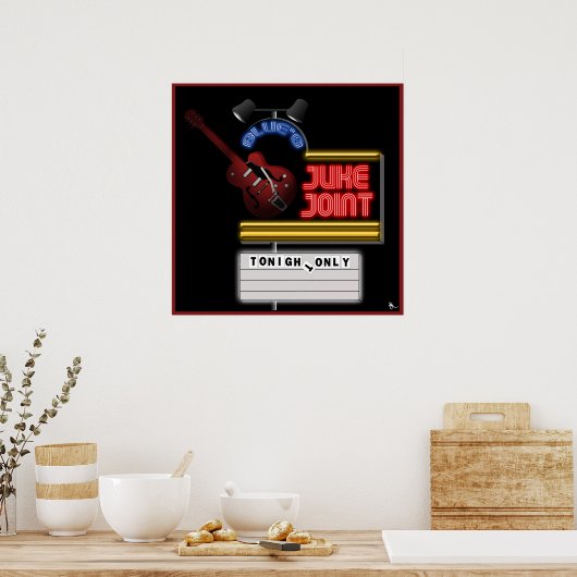 Retro Blues Juke Joint Poster (Keuken)