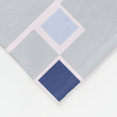 Retro blues strepen en vierkanten fleece deken (Hoek)