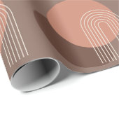 Retro Blush Brun Sunset Cadeaupapier (Rol Hoek)