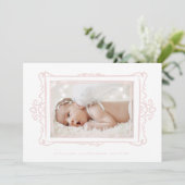 retro blush moderne doodle foto lijst Adoptie Aankondiging (Staand voorkant)