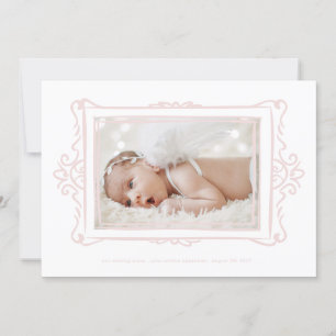 retro blush moderne doodle foto lijst Adoptie Aankondiging