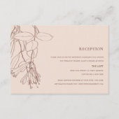 RETRO BLUSH PASTEL LINE DRAWING FLORA RECEPTIE INFORMATIEKAARTJE (Voorkant)