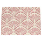 Retro blush pink art deco fans pattern groot cadeauzakje (Voorkant)