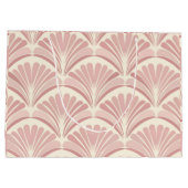 Retro blush pink art deco fans pattern groot cadeauzakje (Achterkant)