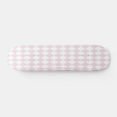 Retro Blush Pink Diamond Shape Pattern Skateboard (Horizontaal)