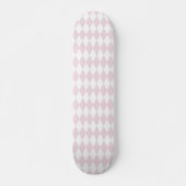 Retro Blush Pink Diamond Shape Pattern Skateboard (Voorkant)