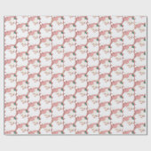 Retro Blush Pink kerstmis Cadeaupapier (Vlak)