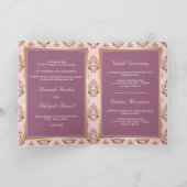 Retro Blush Pink Paars Gold Damask Muslim Weduwsch (Binnen)