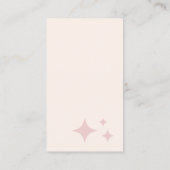 Retro Blush Roze reinigingsservice Maid Calling Contactkaartje (Achterkant)