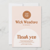 Retro Blush Roze Terracotta Boogkaars Bedankkaart (Voorkant)