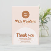 Retro Blush Roze Terracotta Boogkaars Bedankkaart (Staand voorkant)