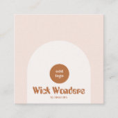Retro Blush Roze Terracotta Boogkaars Vierkante Visitekaartje (Voorkant)