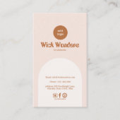 Retro Blush Roze Terracotta Boogkaars Visitekaartje (Voorkant)