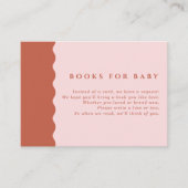 Retro Blush & Terracotta Waves Books for Baby Informatiekaartje