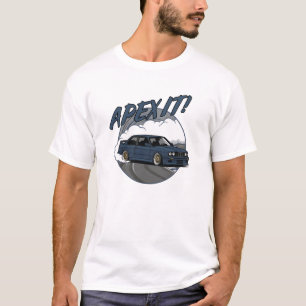 Retro BMW E30 M3 Drifting T-Shirt – "Apex It!"