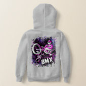Retro Bmx Bike - Bmx Trick Jump Hoodie (Laag Achter)