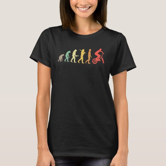 Retro BMX Evolution Gift voor BMX rijders T-shirt (Voorkant)