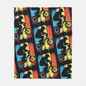 Retro Bmx-fiets -  Bmx Bike Freestyle Fleece Deken (Voorkant)