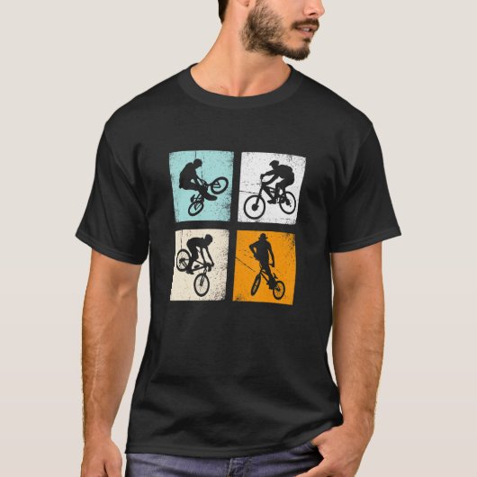 Retro BMX-fiets voor mannen T-shirt (Voorkant)