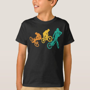 Retro BMX-fietsenfietsentricks stunts T-shirt