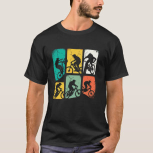 Retro BMX Fietsfiets Fietser Fietser T-shirt