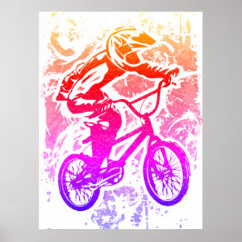 Retro Bmx-Poster -  Bmx-Poster afdrukken Poster