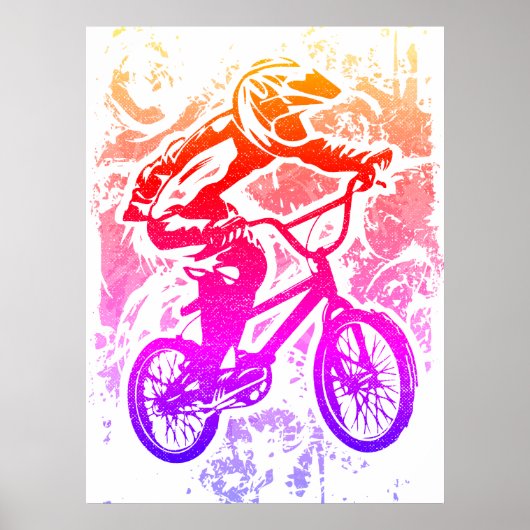 Retro Bmx-Poster - Bmx-Poster afdrukken Poster (Voorkant)