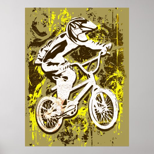 Retro Bmx Racing - Bmx Bike - Bmx Poster Print (Voorkant)