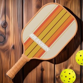 Retro Board Strepen met Naam Pickleball Paddle