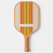 Retro Board Strepen met Naam Pickleball Paddle (Voorkant)