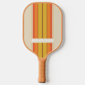 Retro Board Strepen met Naam Pickleball Paddle (Achterkant)