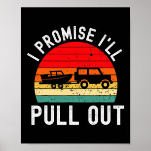 Retro Boating Mannen Funny Boat Kapitein Hate Pull Poster