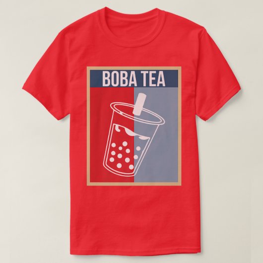  Retro Boba Tea Bubble Premium T-shirt (Design voorkant)