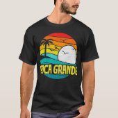 Retro Boca Grande Beach Sun Surf 80s T-shirt (Voorkant)