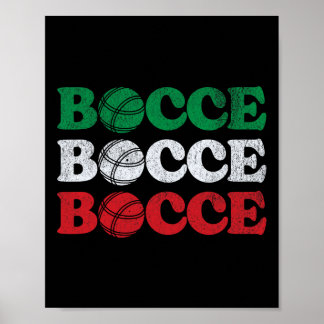 Retro Bocce Ball Gras Bowling Game Enthousiast Bou Poster