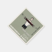 Retro Bodybuilding 70th Birthday Party P Napkin Servetten (Hoek)