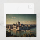 Retro Boedapest Charme Briefkaart (Voorkant / Achterkant)