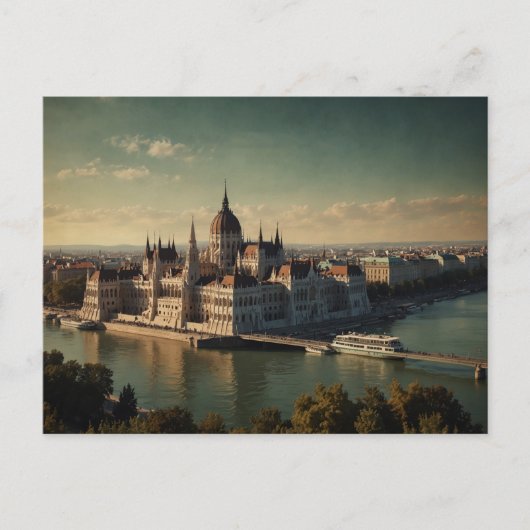 Retro Boedapest Charme Briefkaart (Voorkant)