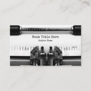 Retro Boek Auteur En Promotioneel Visitekaartje
