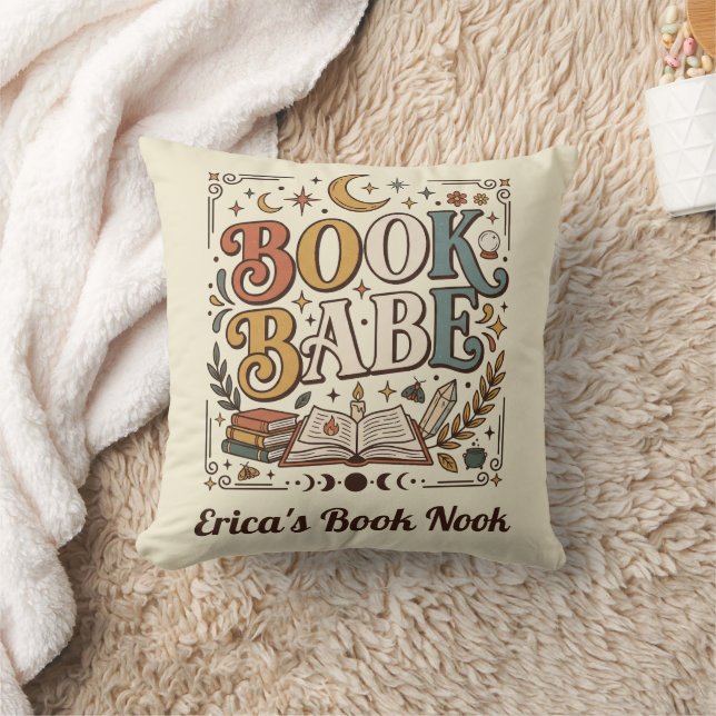 Retro Boek Babe Mystieke Hemelse Hekserige Boekach Kussen (Deken)