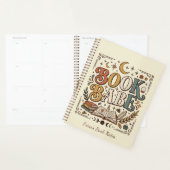Retro Boek Babe Mystieke Hemelse Hekserige Boekach Planner (Display)