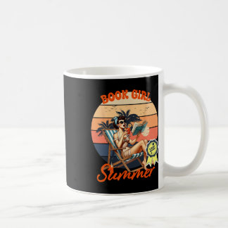 Retro Boek Meisje Tropische Zomer Bookish Stranden Koffiemok