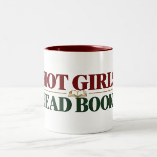 Retro Boekachtige BookTok   Trendy Lezer & Boeklie Tweekleurige Koffiemok
