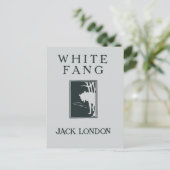 retro boekomslag White Fang Jack London Briefkaart (Staand voorkant)