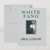 retro boekomslag White Fang Jack London Briefkaart (Voorkant / Achterkant)