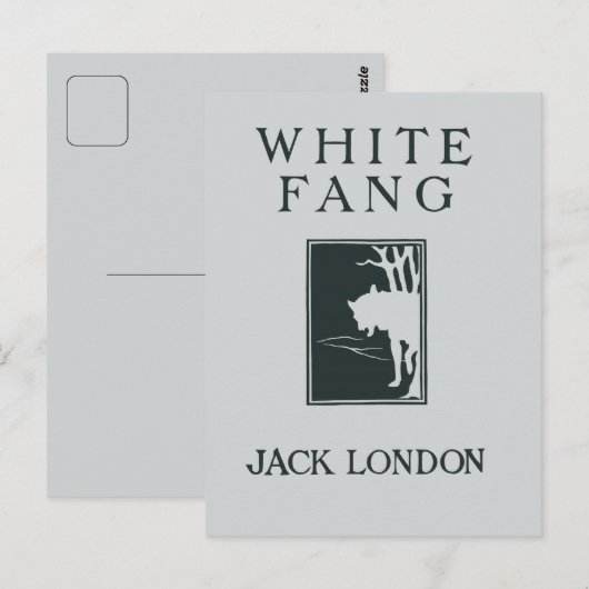  retro boekomslag White Fang Jack London Briefkaart (Voorkant / Achterkant)