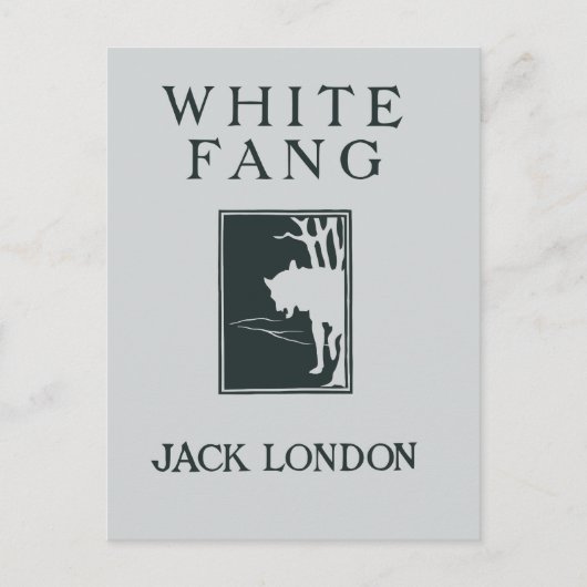 retro boekomslag White Fang Jack London Briefkaart (Voorkant)