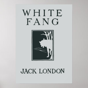  retro boekomslag White Fang Jack London Poster