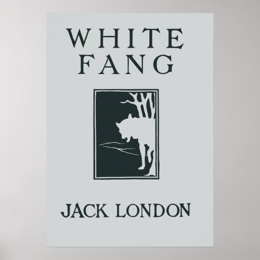  retro boekomslag White Fang Jack London Poster (Voorkant)